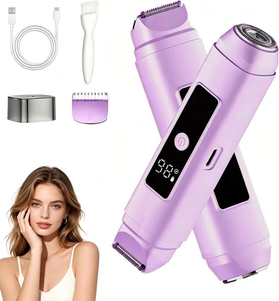 Mini-bikini- Und Gesichtshaarentfernungsgerät Für Damen, Elektrischer Rasierer, Ipx7 Wasserdicht, Usb-aufladbar.