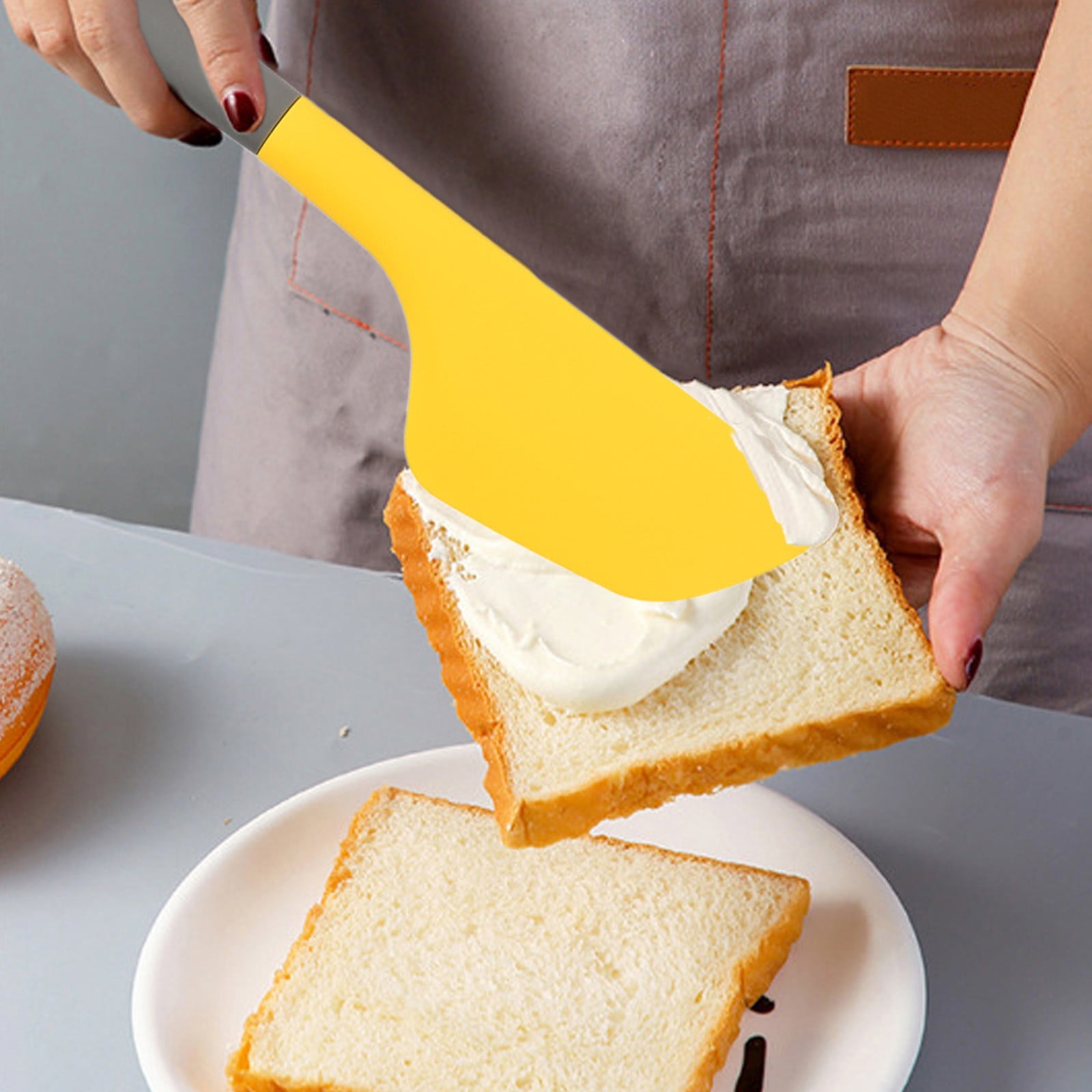 Großer Silikon-backspatel, Flexibler Küchenspatel, Ideal Zum Mischen, Verstreichen Von Marmelade, Für Antihaftbeschichtete Pfannen Und Zum Dekorieren Von Kuchen.