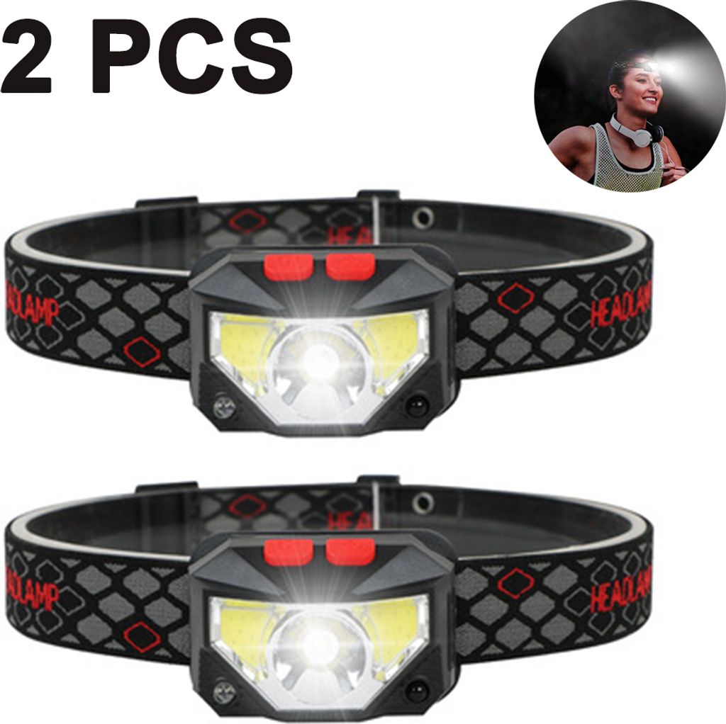 Led-stirnlampe/taschenlampe, Wiederaufladbare Stirnlampe, Geeignet Für Erwachsene Und Kinder Zum Laufen, Campen Und Wandern.