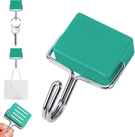 6er-pack Verbesserte, Hochbelastbare Magnethaken, Starke Magnethaken Zum Aufhängen, Für Zuhause, Küche Und Büro, Langlebige Magnete Mit Haken (grün)