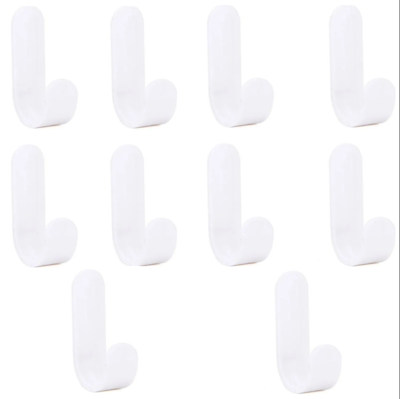 10 Selbstklebende Wandhaken, Langlebig, Wasserdicht, Zur Deckenmontage.