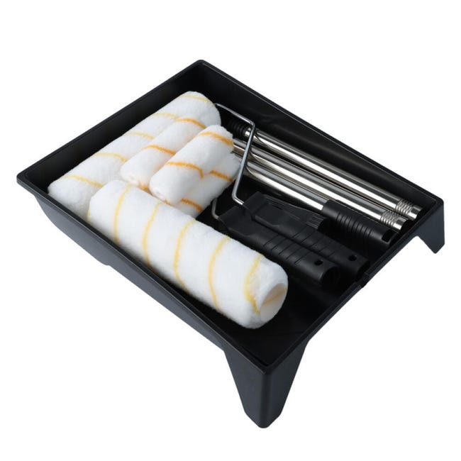 9-teiliges Farbroller-set – 23 Cm Farbroller Und 10 Cm Mini-farbroller, Mit Griff – Mit Ablage