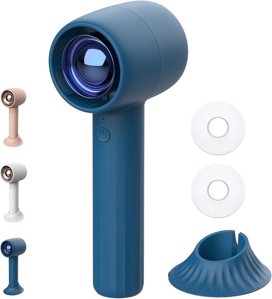 Dieser Blaue, Wiederaufladbare, Tragbare Handventilator Verfügt Über Eine Aromatherapiefunktion Und Drei Einstellbare Windgeschwindigkeiten Und Ist Somit Ideal Für Reisen.