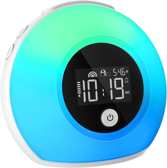 Bluetooth-wecker, Mini-lautsprecher Fürs Kinderzimmer, Kabelloser Bluetooth-lautsprecher Mit Musikfunktion, Farbwechsel, Wasserdichtem Stereoklang Und Led-beleuchtung