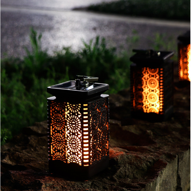 Solarlaterne – Wasserdichte, Hängende Solarflammenlampe Für Den Außenbereich Mit Led-lichtquelle – Zur Dekoration Von Garten, Landschaft, Wegen Und Terrassen