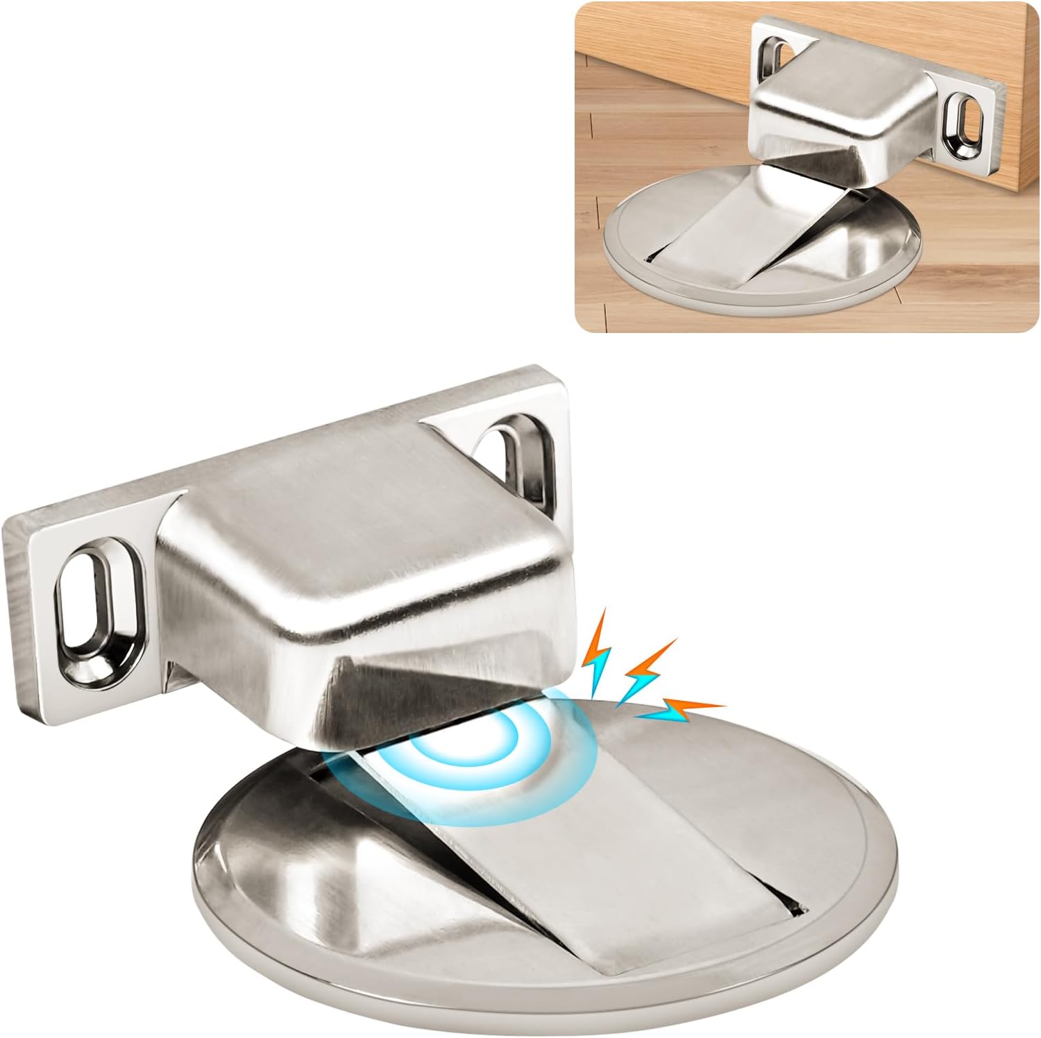Magnetische Türstopper, Robuster Türstopper, Unsichtbarer Magnetischer Bodentürstopper Mit Selbstklebenden/verdeckten Schrauben