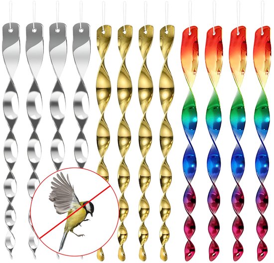 12-teiliges, 360° Reflektierendes Spiral-vogelabwehrsystem – Tauben- Und Vogelabwehr