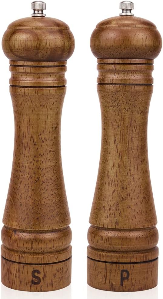 2er-pack Manuelles Pfeffer- Und Salzmühlen-set Aus Edelstahl (22 Cm).