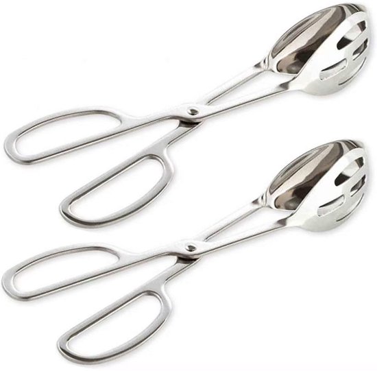 2-teilige Servierzange Aus Edelstahl, Brotzange, Grillzange, Fleischzange Für Die Küche, Grillzange, Für Brot Und Kuchen, Silberfarben