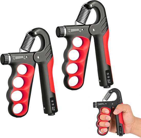 Handtrainer Mit Einstellbarem Widerstand Von 5–100 Kg Und Zähler, Unterarm-trainingsgerät Zur Rehabilitation Nach Verletzungen Und Zum Muskelaufbau