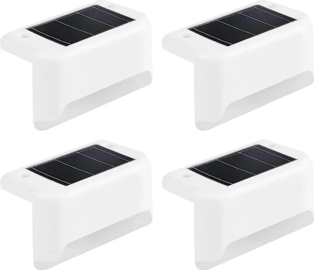 4-teiliges Solarbetriebenes Gartenleuchten-set, Wasserdichte Led-solarleuchte, Geeignet Für Außentreppen
