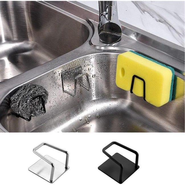 Ein Set Aus 4 Schwammhaltern Aus Edelstahl 304, Geeignet Für Küchenspülen Mit Löchern, Inklusive Drahtgitter Zum Abtropfen Des Schwammtuchs.