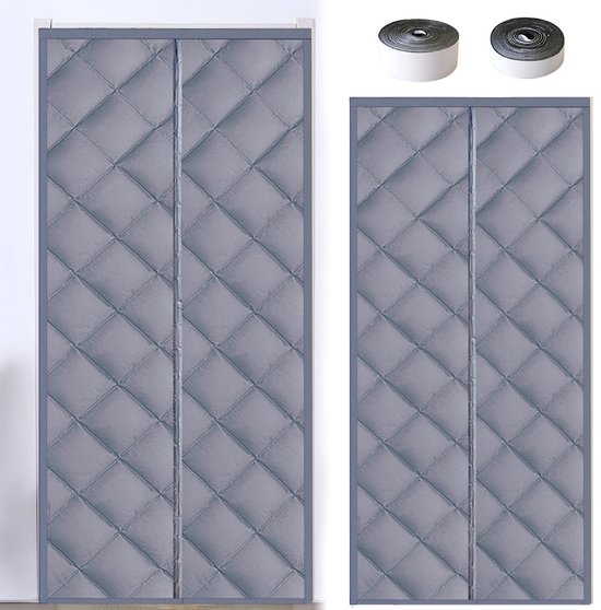 Magnetischer Türvorhang – Wärmedämmung – Grau – 80 X 190 Cm
