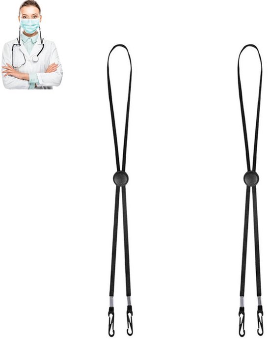 2-teiliges Set Aus Verstellbarer, Schwarzer, Rutschfester Gesichtsmaske Und Winddichter Mütze Mit Riemen