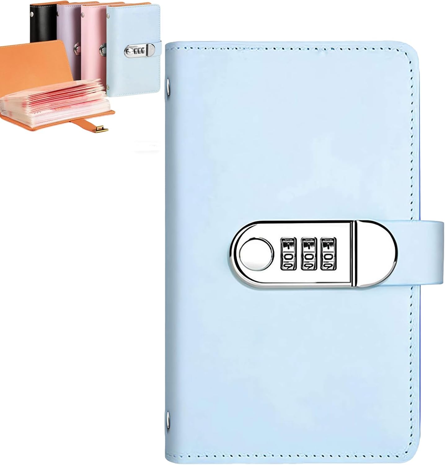 100-umschlag-challenge-ordner, Sparheft, Personalisierte Codes, Geld Sparen, Blau