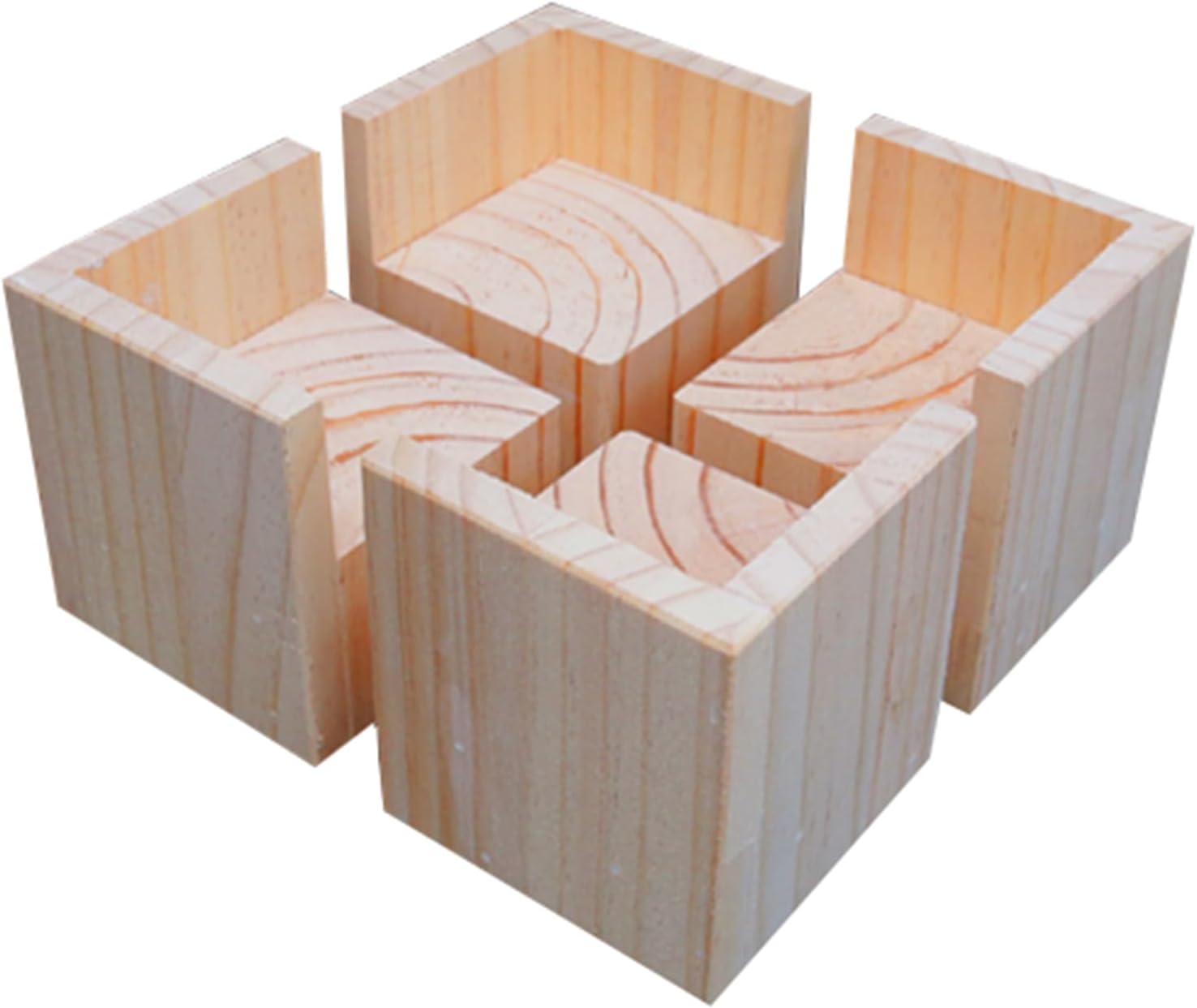 Möbellift – 4-teilig – Möbellift Aus Holz – Holz – Büro-bettlift – Füße Für Möbellift – Füße – 5 X 5 Cm, Höhe 8 Cm – Bett – Tisch