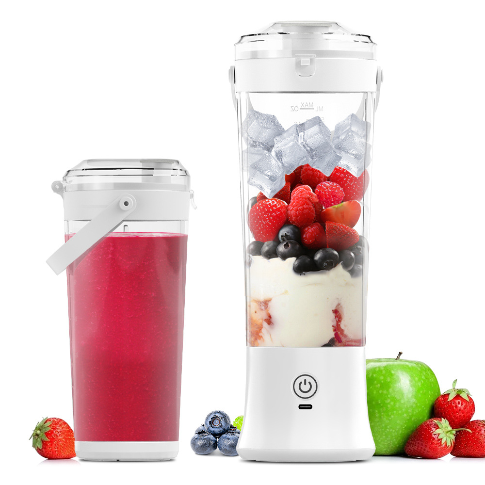 Tragbarer Entsafter Mit Usb-ladefunktion, Intelligentem Pulsmodus, Wasserdicht, 500 Ml, Weiß.