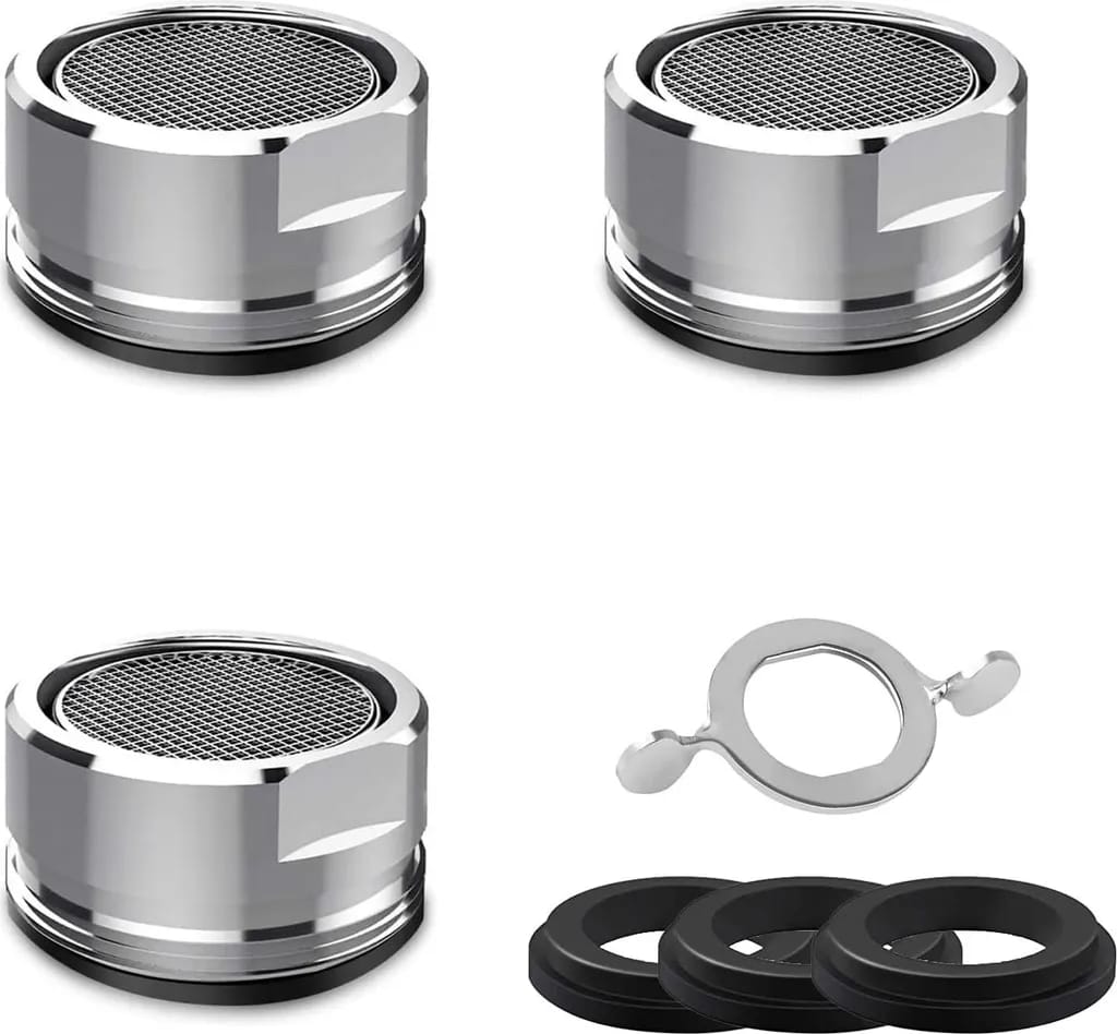 3-teiliges Set M24 Universeller Wassersparender Wasserhahn-luftsprudler Und Durchflussregler Mit Edelstahlzubehör