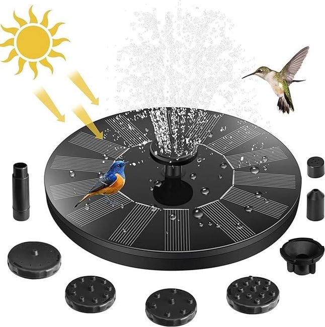 Solarbetriebene Springbrunnen Für Den Außenbereich, Geeignet Für Gärten Solarwasserpumpen, Geeignet Für Teiche, Vogeltränken, Aquarien Und Gartendekorationen.