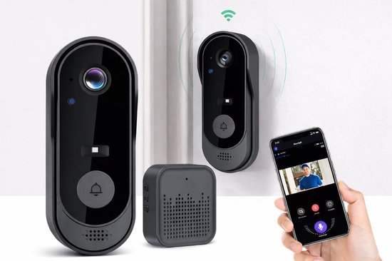 Hochauflösende, Intelligente, Drahtlose Wlan-video-türklingelkamera Mit Gegensprechanlage Und Überwachungskamera