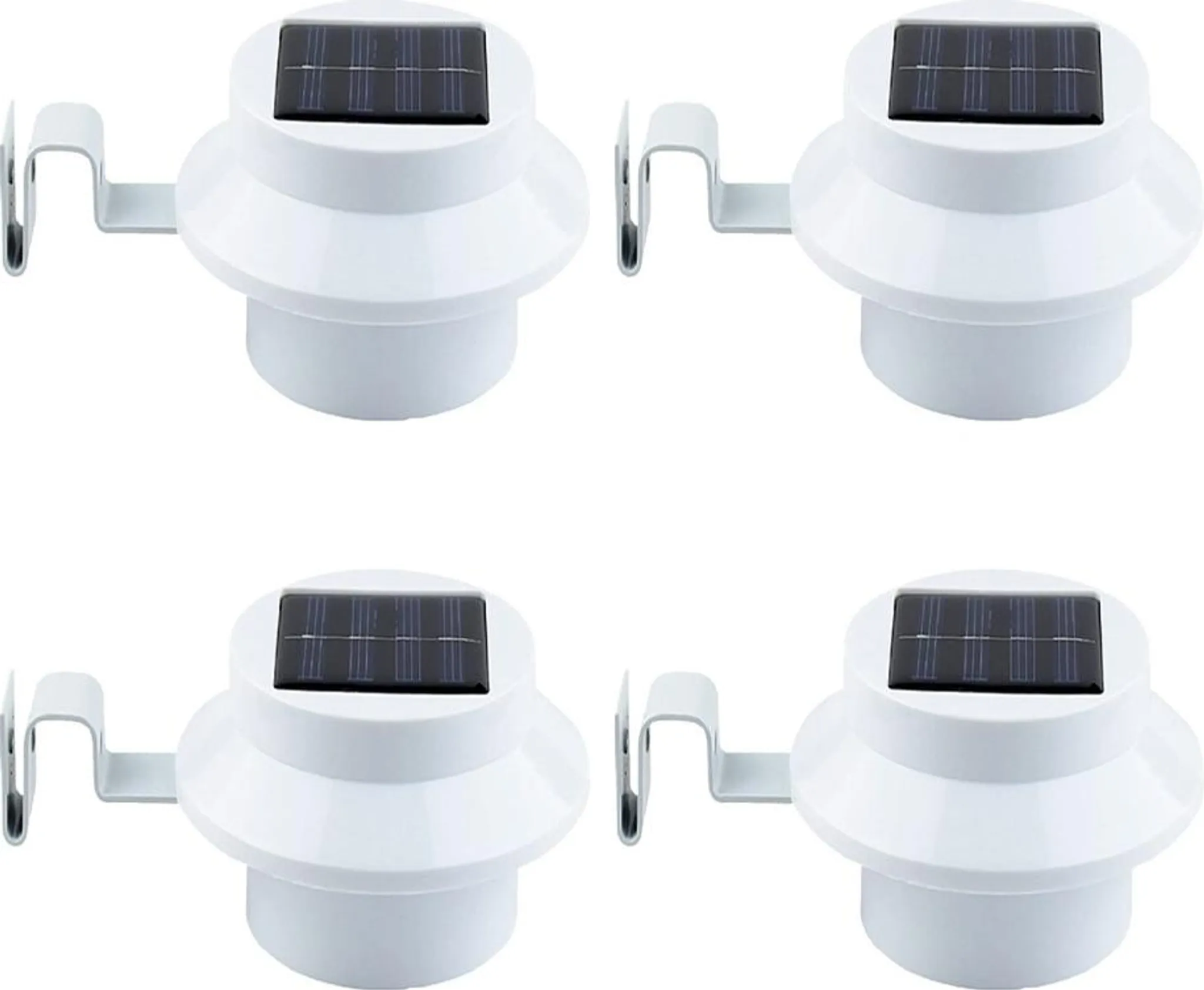 4er-pack Solar-led-dachrinnenleuchten – Weiße Solar-nachtlichter, Wandleuchten, Zaunleuchten, Dachrinnenleuchten