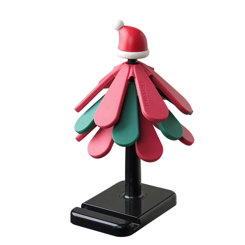 Untersetzer, Silikonuntersetzer, Baumförmige Untersetzer, Isolierte Untersetzer, Abwaschbares Weihnachtstischset, Kaffeeuntersetzer, Baum-untersetzer