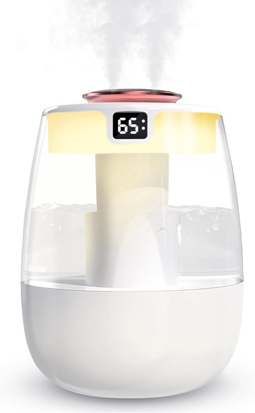 Luftbefeuchter/diffusor Für Wohnzimmer, Büro, Kinderzimmer, Schlafzimmer – Mehrere Modi – Leise – 1,3 Liter – 3 Diffusionsmodi – Automatische Abschaltung