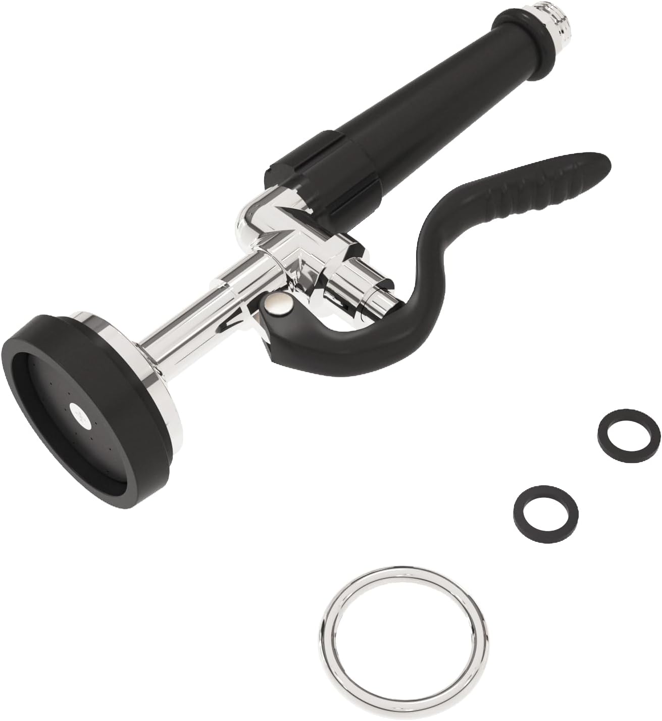 Abspülbrausekopf Für Gewerbliche Spülbecken, 1,42 Gallonen (ca. 5,3 Liter), Restaurant-sprühventil, Untertassendüse, Ergonomischer Griff, Armaturenteile, Chrom, Schwarz