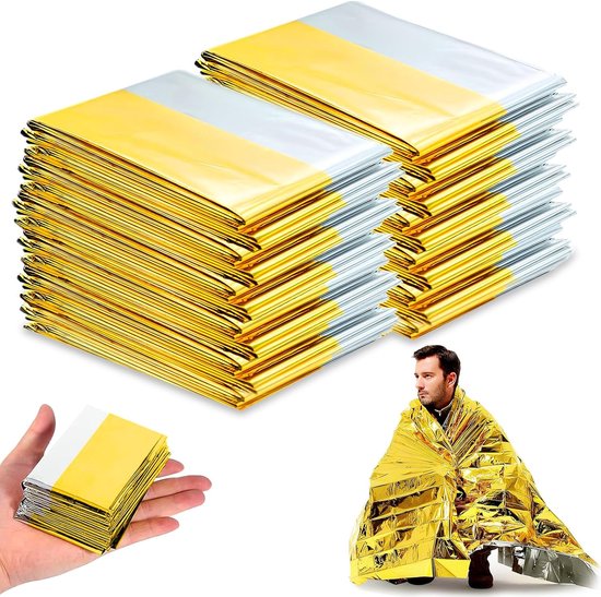 Notfalldecken – 10 Rettungsdecken, Goldene Rettungsdecke, Überlebensdecke