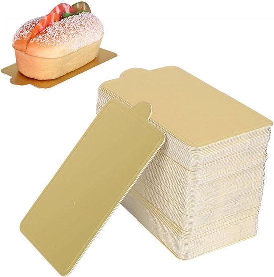 100 Blatt Mousse-kuchenpapier (viertelgroß), Rechteckiges Goldenes Backpapier, Desserttablett Für Hochzeiten, Mehrzweckverpackung, Cupcake-fundament