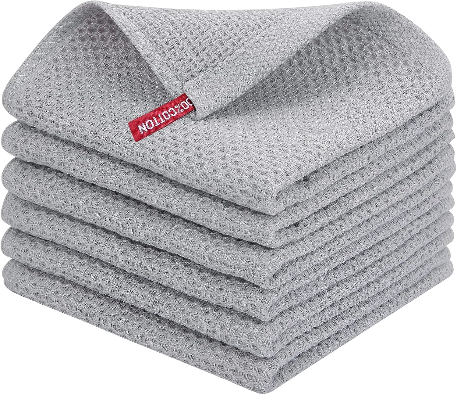 6er-pack Küchentücher Aus Baumwolle, Superweich, Saugfähig Und Schnelltrocknend, 30 X 30 Cm – Grau