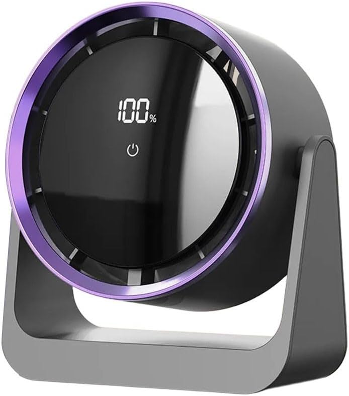 Tischventilator, Usb-tischventilator Mit Led-anzeige, 100 Geschwindigkeitsstufen, 90° Verstellbarem Kopf, Leistungsstarker 3-in-1-tischventilator Für Schlafzimmer Und Küche