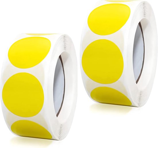 Etikettenrollen, Punktaufkleber, Selbstklebende, Farbcodierte Etiketten, Runde Preisschilder, Für Büro Und Schule, 500 Etiketten/rolle, 25 Mm, Gelb