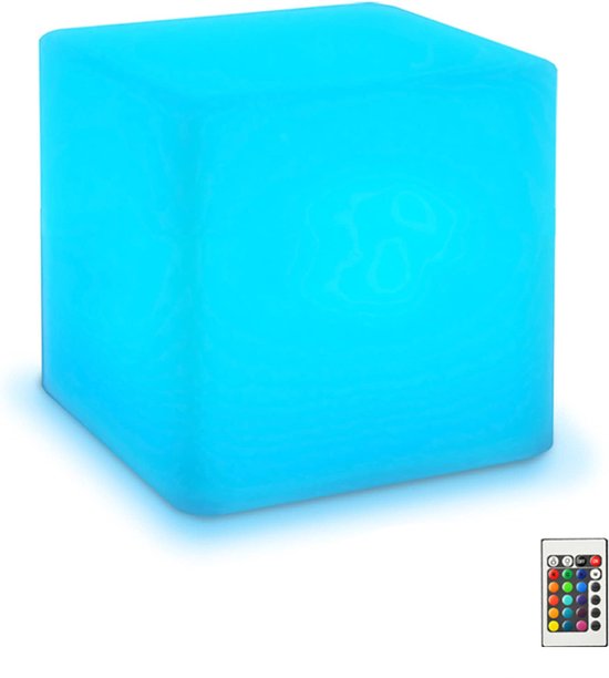 10 Cm Dimmbare Led-nacht-/ambienteleuchte, Geeignet Für Kinder Und Erwachsene, 16 Rgb-farben, 4 Lichteffekte, Wiederaufladbar, Weißer Würfel