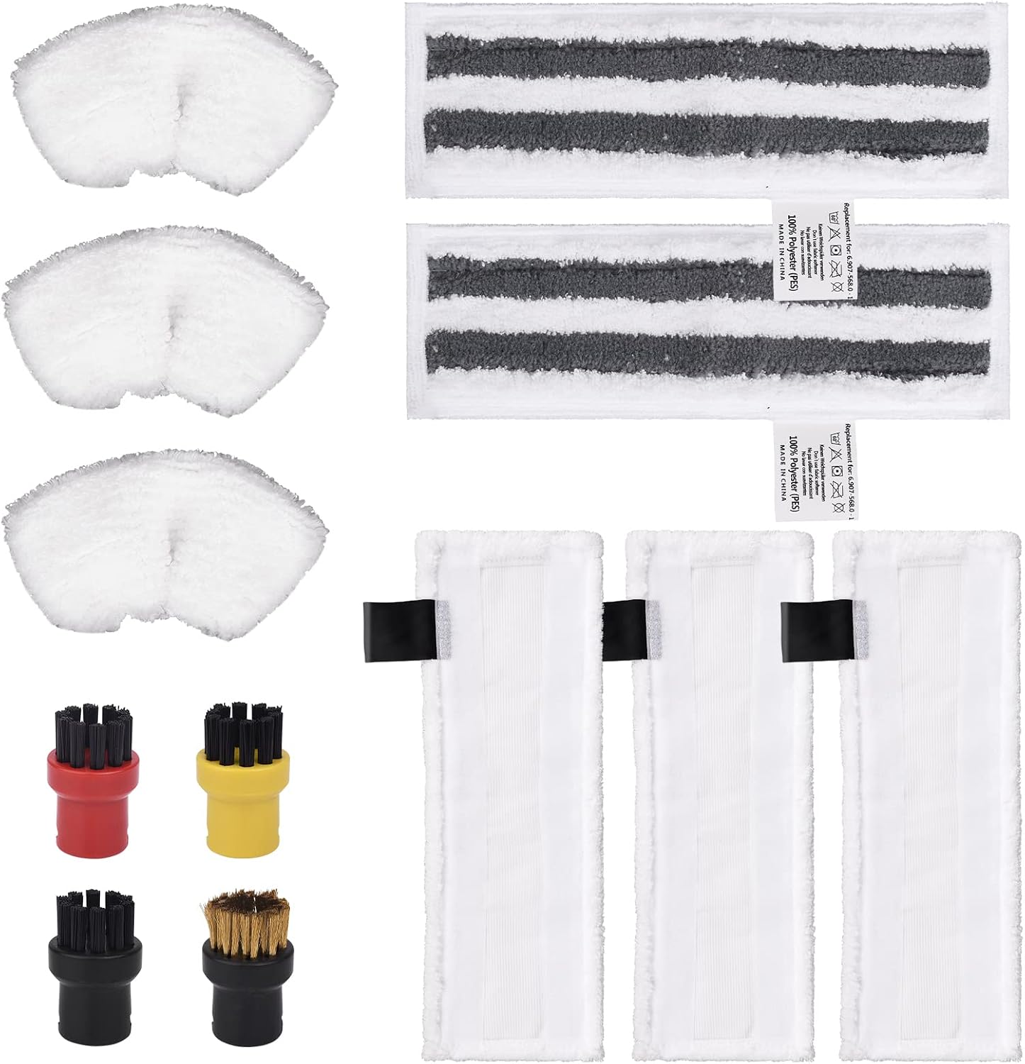 Set Aus Mikrofasertüchern, Zubehör Für Kärcher Dampfreiniger Easyfix Sc2 Sc3 Sc4 Sc5, 3 Mikrofasertücher + 2 Scheuertücher + 3 Handdüsen