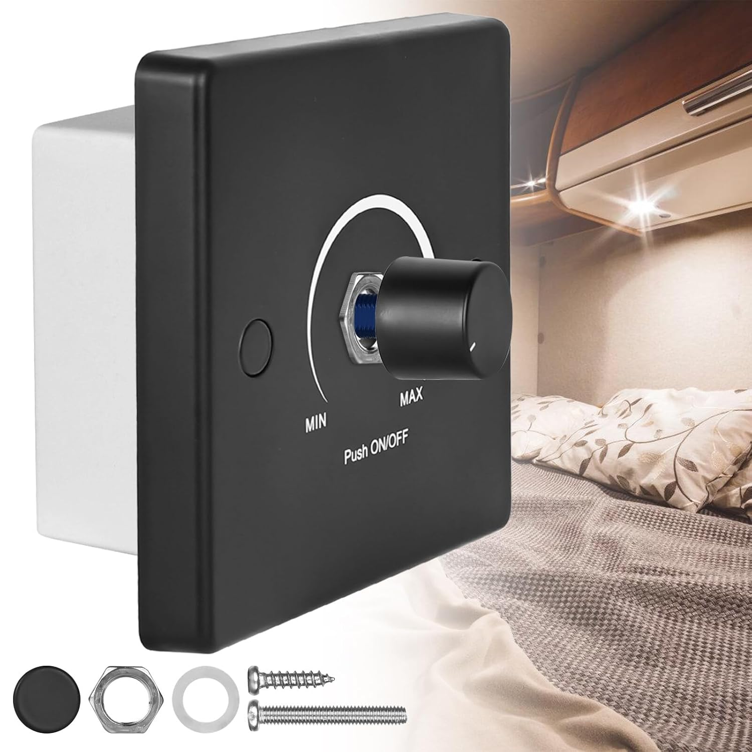 1er-pack 12-24v Pwm Led-lampendimmer – Steuerung – Kabeldimmer Für Wohnmobile, Boote, Lkws, Reisemobile – Geeignet Für Halogen-, Glüh- Und Led-lampen