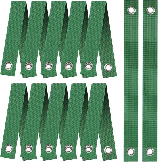 12-teiliges Baumstützgurt-set – Nylon – Für Jungbäume – Sturmschutz – Fördert Gerades Wachstum – Wiederverwendbar – Grün