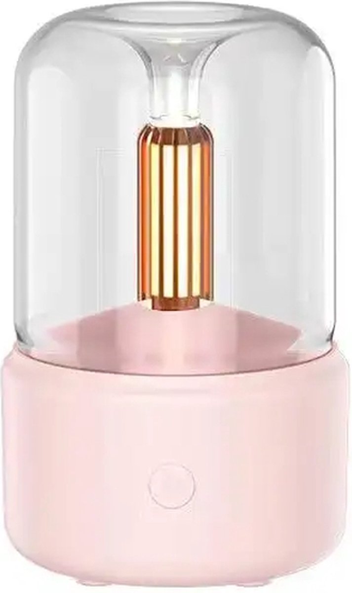 Aroma-diffusor, Rosa. Ätherischer Ölzerstäuber – Luftbefeuchter – Industriedesign – Diffusorlampe – Diffusor Mit Lampe – Atmosphärische Led-beleuchtung