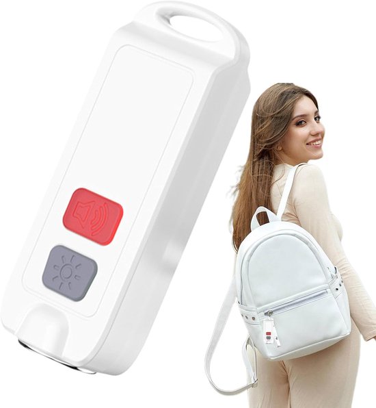 Persönlicher Sicherheitsalarm Für Frauen, 130 Dezibel Laute Schlüsselanhänger-sirene Mit Led-leuchten, Wasserdicht Und Wiederaufladbar.
