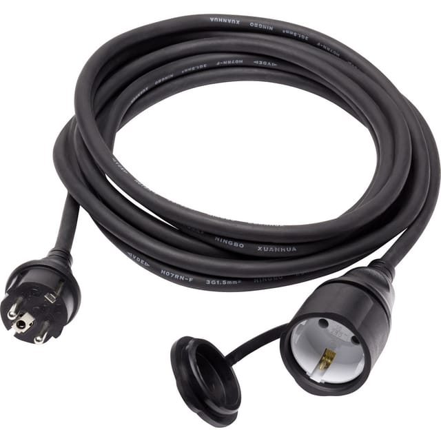 Sygonix - SY-5044438 Strom Verlängerungskabel 16 a Schwarz 3.00 m H07RN-F 3G 1,5 mm²