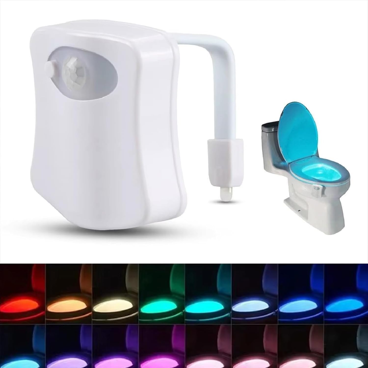 Zwei Led-toilettenleuchten – Innenbeleuchtung – Led-leuchten – 16 Farben – Nachtlicht – Toilette – Für Badezimmer Und Toiletten (batterien Nicht Enthalten)