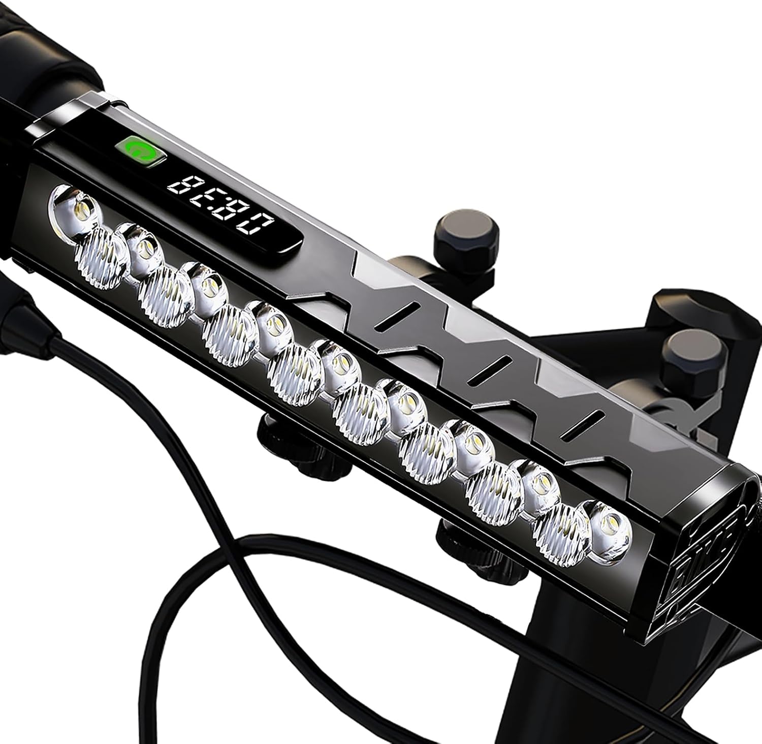 17-led-fahrradlampe, 3400 Lumen – Usb-aufladbar – Digitale Akkuanzeige
