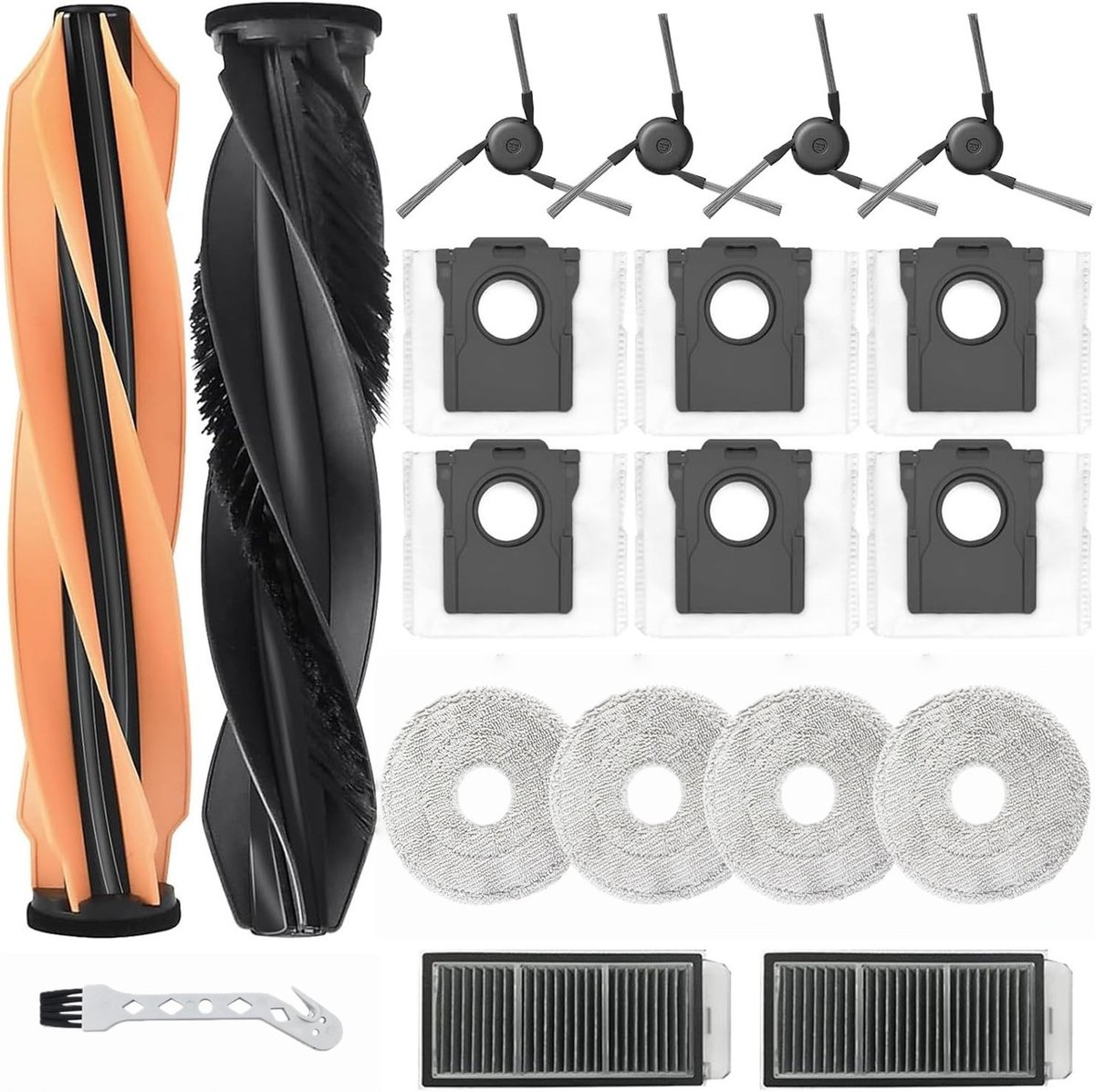Komplettes Zubehörset Für Dreame X50 Ultra/l50 Pro Ultra/s50 Pro: Hauptbürsten, Staubbeutel, Seitenbürsten, Filter Und Wischtücher