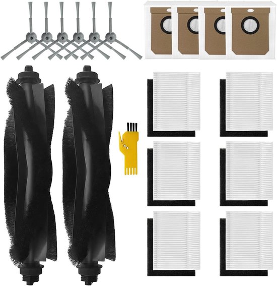 19-teiliges Zubehörset Für Eufy Clean L50/l60 – Teile-set – 2 Hauptbürsten – 6 Seitenbürsten – 6 Filter – 4 Staubbeutel – Ersatzteilset