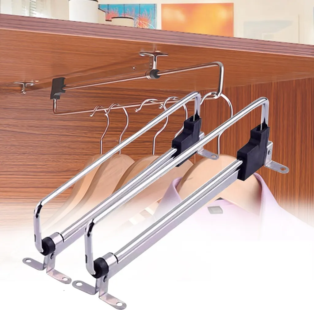Zweiteiliges, Ausziehbares Kleiderbügelset, 30-55 Cm, Ausziehbare Kleiderstange Für Kleiderschränke