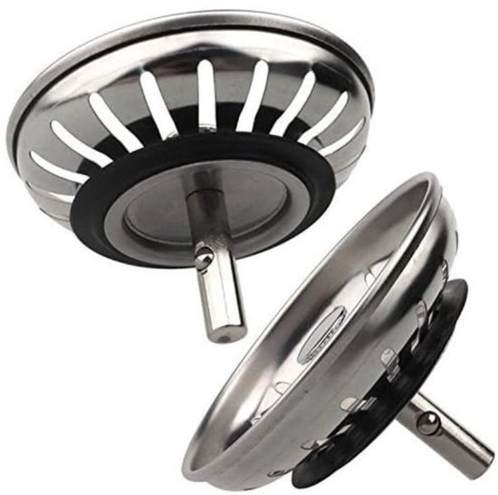 2er-pack 80 Mm Edelstahl Universal-ablaufstopfen Für Küchenspülen