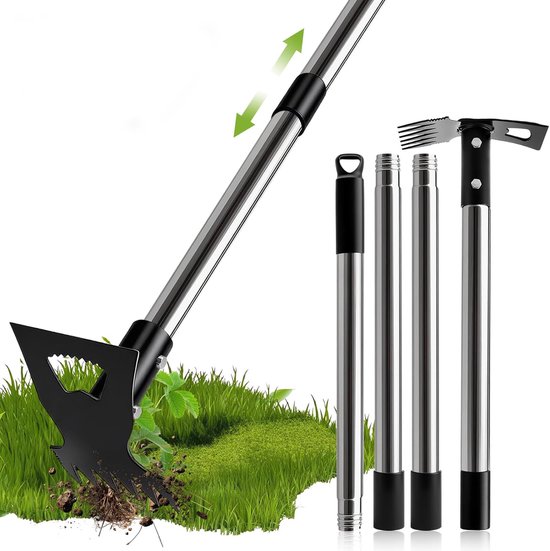 148 Cm Langer, Manueller Unkrautschneider & 2-in-1-hacke Für Garten- Und Rasenpflege