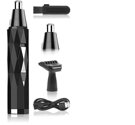 Nasenhaartrimmer Für Männer, 2-in-1-gerät Zur Schmerzfreien Haarentfernung An Nase Und Ohren, Usb-aufladbar, Leichter Trimmer Mit Doppelseitigen Klingen, Wasserdicht (ipx7)
