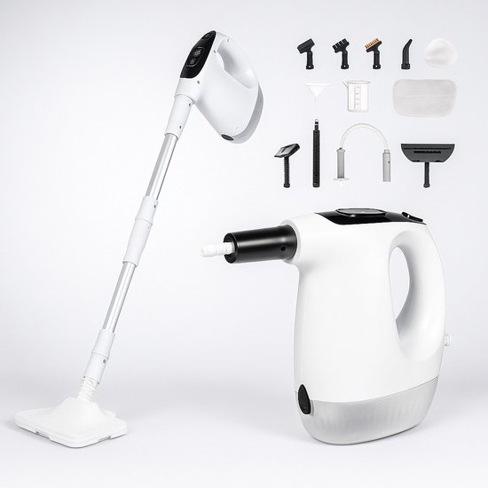 Handdampfreiniger, 1200 W, 15 Sekunden Vorheizzeit, 500 Ml Wassertank, Abnehmbare Handdampfdüse, 11 Zubehörteile, Für Böden Und Sofas.