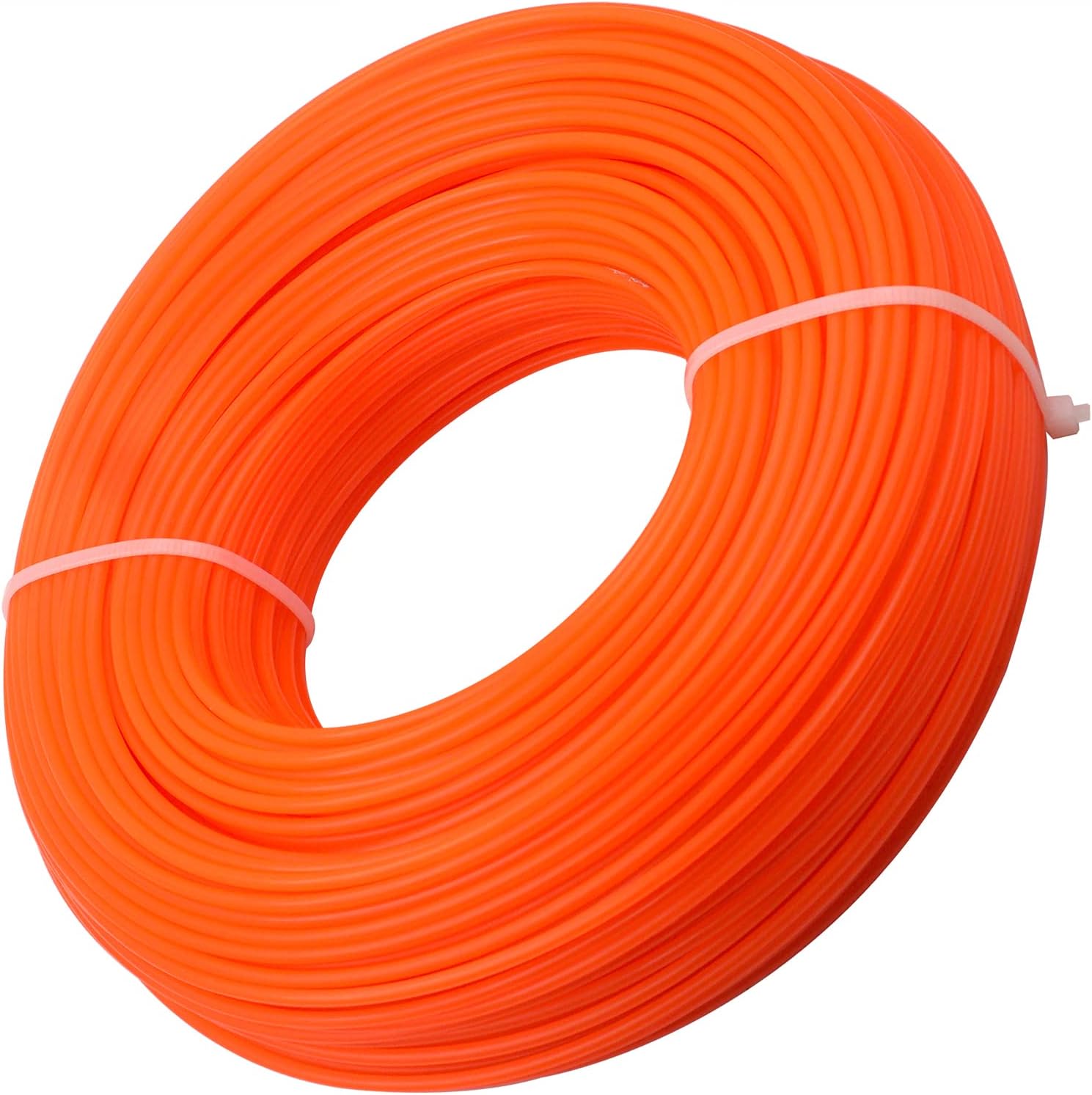 Runddrahtspule Für Rasenmäherzubehör Zum Kantentrimmen, 2,4 Mm X 100 Meter, Geeignet Für 2-in-1-freischneider, Ersatz-trimmfaden, Orange.